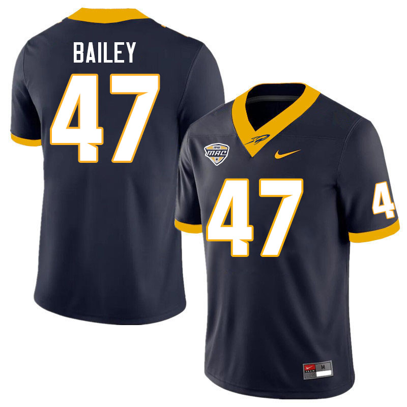 Toledo Rockets #47 Matthew Bailey College Football Jerseys Stitched Sale-Navy